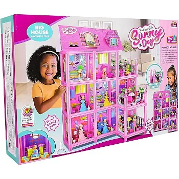 Play at Home Sunny Day Dream House with 9 Rooms, 88 x 116 x 48 cm