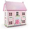 Rosebud House Classic Wooden Dolls Home with Dolls & Furniture, Pink, 9x14x1 cm, Plastic