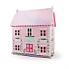 Rosebud House Classic Wooden Dolls Home with Dolls & Furniture, Pink, 9x14x1 cm, Plastic