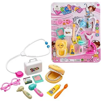 Doctor Kit for Kids, Includes Stethoscope, Teeth, Glasses and Case, Ages 3+