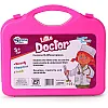 Generic Doctor Pretend Play Set for Kids with Foldable Suitcase, Compact Medical Accessories, Game Toy Kit for 3 + Years Boys and Girls (Pink)
