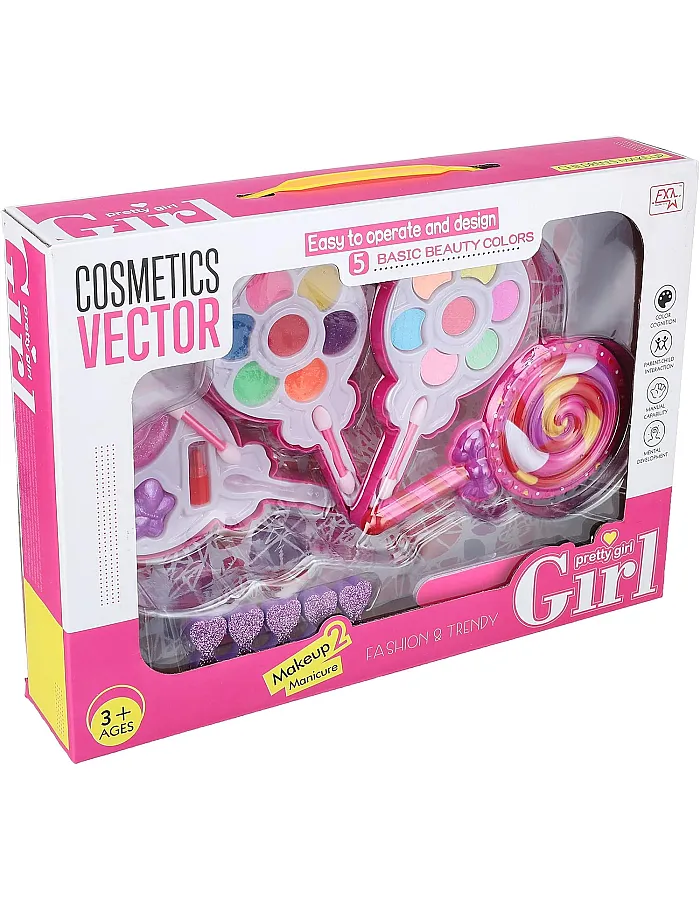 Kid makeup box set toys lollipop dressing cosmetics girls toy plastic safety beauty pretend play children makeup girl game gift
