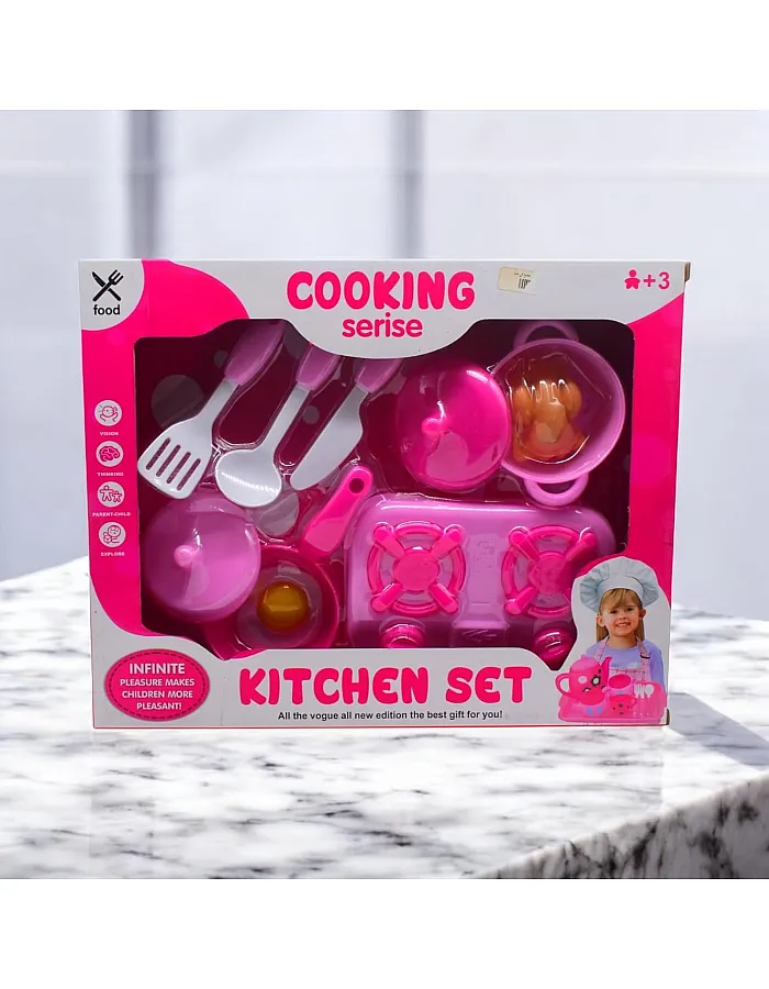 Kitchen Cooking Toy Set, 10 PCS - Multicolor