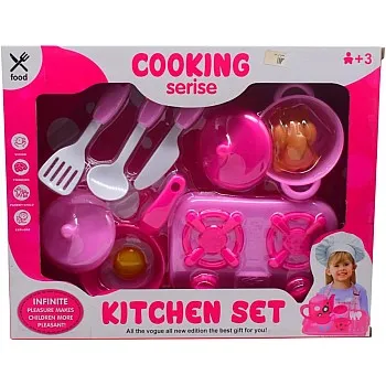 Kitchen Cooking Toy Set, 10 PCS - Multicolor