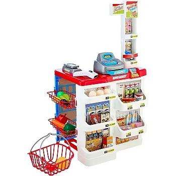 HSG Supermarket Playset, 24 Pieces, 82 x 48 x 41 cm