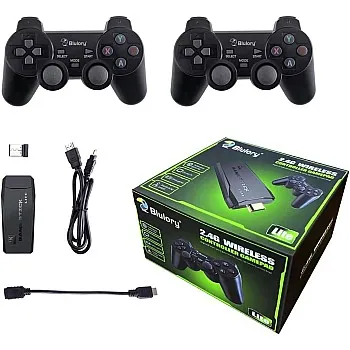 Blulory 4K Smart Video Game TV Stick,Video Game Consoles,10,000 Games 32/64GB Retro Classic Gamin 2.4G Wireless Gamepads Controller (64G,10000+ Games)