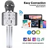 Madon Wireless Karaoke Microphone Bluetooth Handheld Speaker Home Party Player Christmas Birthday Gift for Kids (Silver)