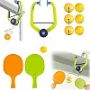 Door Ping Pong Game, Portable Hanging Table Tennis Trainer Set with 2 Rackets and 6 Balls