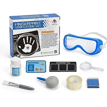 Fingerprint Test Kit Toy for Kids - Educational Science Experiment Kit (STEM) for Exploration and Investigation Lovers - Gift for Boys and Girls Ages 5+