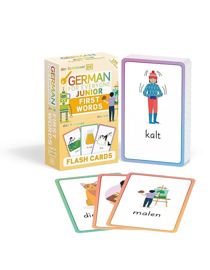 بطاقات فلاش بعبارة «First Words» الألمانية للجميع للصغار