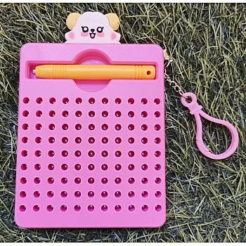 Magnetic Toy with Metal Balls and Magnetic Pen for Kids.(Pink Bear)