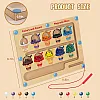 Montessori Toy Magnetic Game Pearl Maze Magnetic Toy Colour Matching Learning Counting Puzzle Classification Board 3 Years + (EIS)
