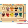 Montessori Toy Magnetic Game Pearl Maze Magnetic Toy Colour Matching Learning Counting Puzzle Classification Board 3 Years + (EIS)