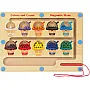 Montessori Toy Magnetic Game Pearl Maze Magnetic Toy Colour Matching Learning Counting Puzzle Classification Board 3 Years + (EIS)