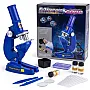 Educational Microscope Kit for Kids & Beginners,100x 150x 200x Magnification Science Lab Set with LED Light for STEM Learning, Blue Toy Science Discovery,Science toy,Student Microscope