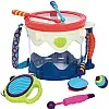 Battat BX1446C1Z Drumroll Please 7 Musical Instruments Toy Drum Kit for Kids 18 months + (7-Pcs), Multi-Colour