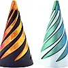 Pack of 2 Spiral Cone Fidget Toy, Impossible Cone, Spiral Cone Gear Spinner Fidget Toy, Egyptian Pyramid Egypt Decorative Statue, Impossible Cones Stress Relief Toy