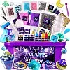 Galaxy Slime Kit for Girls Boys Ages 8-12| DIY Slime Making Kit for Kids with Glow-in-The-Dark Effects, Space Slime Maker Set to Make Glitter & Galactic Fun Slimes.