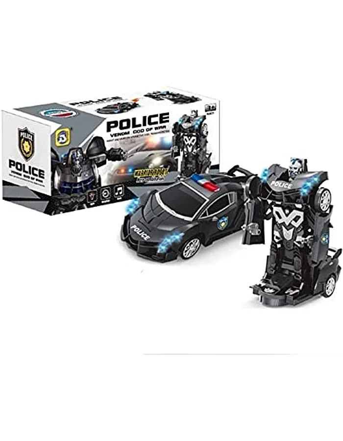Generic 2 In 1 Venom God Of War Transformer Robot Car Police - Black