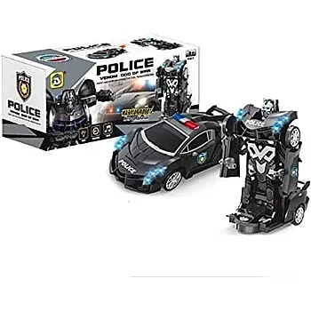 Generic 2 In 1 Venom God Of War Transformer Robot Car Police - Black