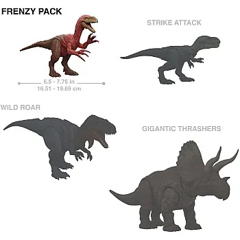 Jurassic World Frenzy Pack Beipiaosaurus Dinosaur Figure, Authentic Toy, Digital Play