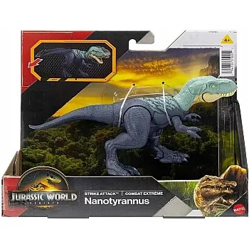 Rebirth Strike Attack Nanotyrannus Dinosaur Toy, Single Strike Action, Authentic & Posable by Jurassic World