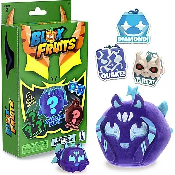 Blox Fruits Mystery Mini Bundle 6-Pieces Series 2, Includes Mystery Plush-Minifigure-3 Stickers-DLC Code, Collectibles, Officially Licensed, for Blox Fruits Enthusiast, 5 Years+