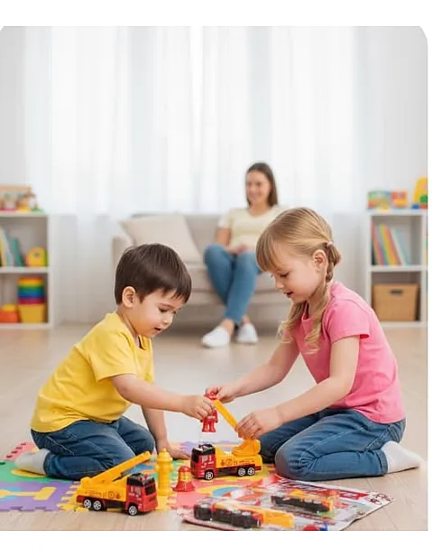 City Fire Rescue Series Toy Set, Professional Emergency Vehicle Collection, Includes Fire Trucks, Rescue Figures, Hydrant, Extinguisher, Multicolour