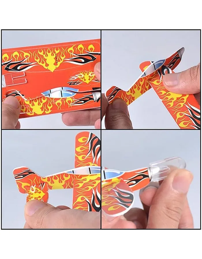KIDSZONE 25/50/100 Pcs Foam Gliders Planes Toys for Kids, Paper Airplane, Party Favors Goodie Bag Stuffers, Outdoor Flying Toys, Bulk for Classroom Prizes Boys and Girls Gift (Set of 25)