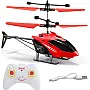 Gravity Sensor Helicopter Toy for Boys, Safety Sensor With LED Lights, Indoor Palm Sensing Rechargeable, Red, Pack of 1, Kid Age 4 to 10 Years