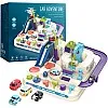 AM ANNA Car Adventure Toys, City Rescue Preschool Toy, Educational Toys for Kids, Race Tracks for Boys, Parent-Child Interactive Race Car Track Playsets for 2 3 4 5 6 7 8 Year Old Boys Girls