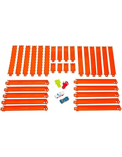 Hot Wheels - Track Creator Deluxe Track Set with 2 1:64 Scale Cars Included and 7 Meters of Speed Snap Track Pieces and Connectors with Different Lengths, Toy for Kids, 3+ Years, JDW42