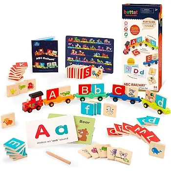 Battat Education – Wooden Letter Train Set – Alphabet Toy Train – Letter Train – ABC Train Toy – 3 Years + – ABC Railway