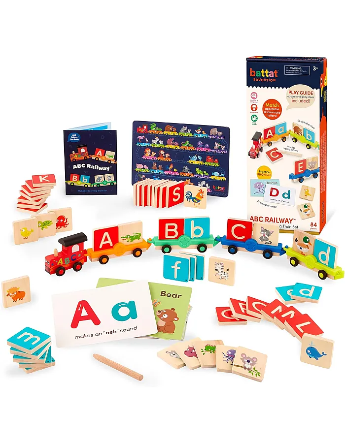 Battat Education – Wooden Letter Train Set – Alphabet Toy Train – Letter Train – ABC Train Toy – 3 Years + – ABC Railway