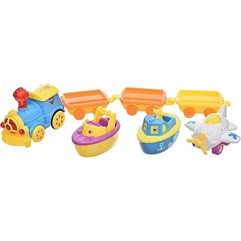 accessories shop Plastic Large Train Amazing Design With Large Track And Sound For Kids Set Of 13 Pieces - Multi Color