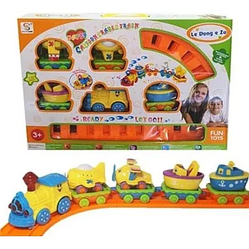 Lox Big Train Amusement Park Long Train Toy With Track With Sounds And Lights Interesting And Exciting For Kids, Multi Color