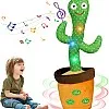 GHAZAL Talking Cactus, Dancing Cactus, Cactus Toy, Singing Cactus Plush Toy with Volume Control Function, Light Baby Plush Doll, Repeat What You Say, 120 Songs