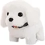 KIDSZONE Cute Adorable Walking and Barking Plush Dog Puppy Toy Cute Puppy for Kids Realistic Movement and Sounds Cuddle-Friendly for Girls Boys and Toddlers for Birthdays (White/Grey)