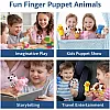 Set Of 5 Finger Puppets Soft Velvet Animal Mini Cartoon Zoo Characters For Storytelling Educational Shows Games Learning Theater Creative Play Set (Elephant-Duck-Cow-Dog-Hipos)