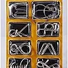 Metal Wire Puzzle Set, 8 Different Brain Teasers, Silver