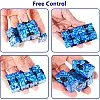 Infinity Cube, New Upgradedm Mini Infinity Cube Fidget Toy,Smooth Turn and Fast Play Infinite Cube for Adults/Kids,Killing Time and Anxiety Relief Reduction Educational Toys (blue white)