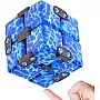 Infinity Cube, New Upgradedm Mini Infinity Cube Fidget Toy,Smooth Turn and Fast Play Infinite Cube for Adults/Kids,Killing Time and Anxiety Relief Reduction Educational Toys (blue white)