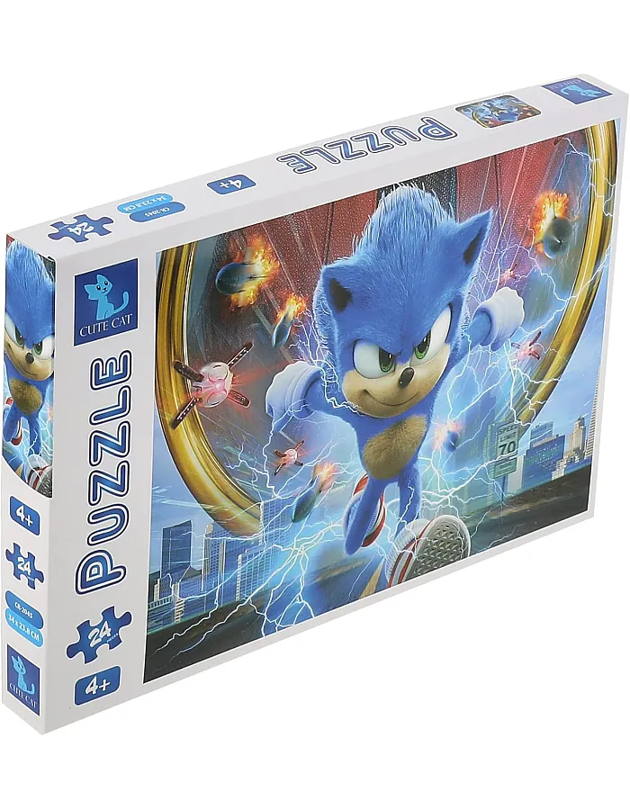 Cute Cat Sonic Puzzles - 24 Pieces