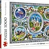 Trefl 1000-Castles of the world boy toys, girl toys, birthday gift, Christmas gift, growth, fun, for kids.