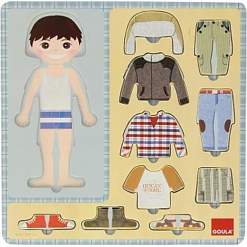 Goula Dress-up Boy Wooden Puzzle