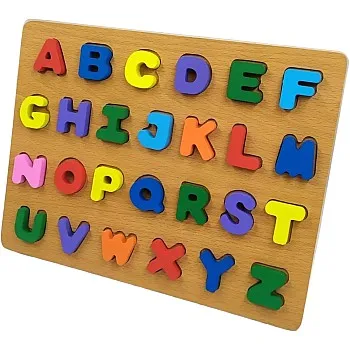 PUZZLE DIDACTIC WOOD TOY COLORFUL ALPHABETICAL LETTER