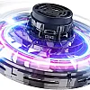 FLYNOVA Flying Toy, Hand Operated Drones Mini Drone Flying Ball Toys, Helicopter Toy with 360° Rotating and Luminous LED Lights for Children Adults Outdoor Fun (Black)