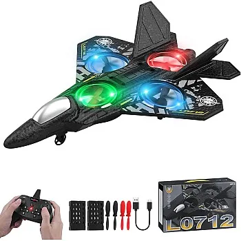 RC Plane 2.4GHz Remote Control Plane L0712 Drone Quadcopter Hovering with Auto Hovering Fighter Aircraft RC Airplane RTF for Beginner, Kids and Adults,3D Flip Airplane Toy