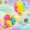 مجموعة من 3 كرات على شكل قمر من Next Store ، كرة مطاط للقفزات العالية 66 ملم، فضائية، مطاطية، على شكل قمر تصدر صوت عالي، الارتداد، القفز العالي.