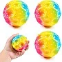 مجموعة من 3 كرات على شكل قمر من Next Store ، كرة مطاط للقفزات العالية 66 ملم، فضائية، مطاطية، على شكل قمر تصدر صوت عالي، الارتداد، القفز العالي.